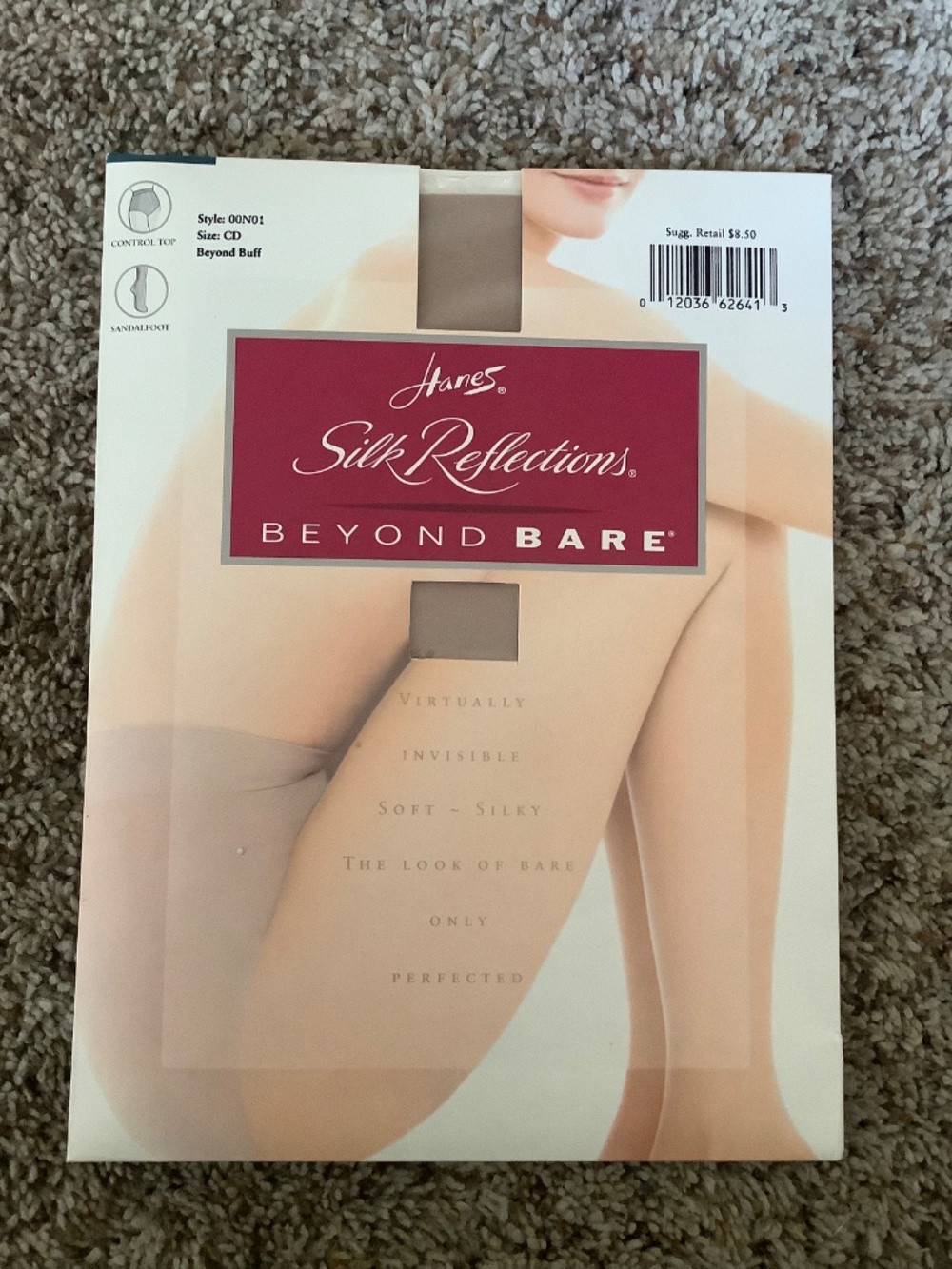 5 Pairs HANES Silk Reflections Control Top PANTYHOSE Size CD Nylons NEW Tan - Picture 6 of 11